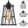 Mengjay Interna E27 Plafoniera Lampadario, Mount lluminazione pendente Vintage Industriale Soffitto Luce, Lampada a Sospensione in metallo ferro per corridoio, portico, camera da letto caffè (Nero)