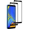 WEOFUN 3D Vetro Temperato per Samsung Galaxy A7 2018 [2 Pezzi], Pellicola Protettiva per Samsung Galaxy A7 2018 [Durezza 9H,Anti-Scratch,Anti-Impronte, Facile da Pulire]-Nero