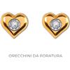 Inverness Orecchini 25c1 Cuore Crystal Placcato Oro 4mm