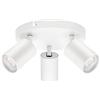 KYOTECH Faretti da soffitto orientabili a 3 luci Plafoniera LED Attacco GU10,Per 3 lampadine GU10 non incluse, Lampadario moderno per Camera Faretti Orientabili Parete Lampadine Bianco opaco
