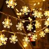 Ding Yongliang Luci Albero di Natale Interno, 6M 40 LED Catena Luminosa Fiocco di Neve a Batteria, Stringa Natalizie per Decorazione Casa, Feste giardino