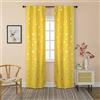 GIRASOLE HOME® Coppia Tende Oscuranti Morbide Fantasia Stelle Argentate Tenda Morbida per Interni con Tasca e Passanti Nascosti 2 Pannelli (Giallo, 70x235cm)
