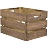 Securit CR-VIN - Cassetta in Legno Vintage | Capacità 40 Menu - Maniglie Laterali - Adatto per Interno ed Esterno - Kit di Montaggio Incluso - Colore Marrone