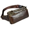 Xieben Marsupio in pelle Marsupio per uomo Donna Outdoor Travel Caccia Escursionismo Campeggio Hip Bum Cintura Borsa per cellulare Borsa per portafoglio