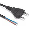 CABLEPELADO Cavo di alimentazione tipo C CEE7 | Spina bipolare a morsetti | Sezione 0,75 mm² | HO3VVH2-F | Adatto per prese, prese multiple, alimentatori, portalampade | Nero | 1,50 metri