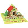 Jeujura -8224-MAISON du COMTE-50 Pieces Gioco di Costruzione in Legno, 8224, Casa del Comte