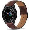 Tasikar Cinturini Compatibile con Samsung Galaxy Watch 7/6/5/4 40mm 44mm/Watch 6 Classic 43mm 47mm/Watch 5 Pro Cinturino in Vera Pelle per Galaxy Watch 4 Classic/Watch 3, Marrone Scuro