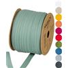 Halbach Seidenbänder Nastro di cotone 10 mm x 30 m, nastri per fai da te, nastro in tessuto per decorazioni, nastro in 100% cotone, fai da te, per lavori di cucito, colore: verde sage green, 24500
