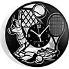 Instant Karma Clocks Orologio da Parete Tennis Giocatore Racchetta Pallina Silenzioso Idea Regalo ⌀30cm Nero