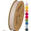 Halbach Seidenbänder Nastro di cotone 20 mm x m, nastri per fai da te al metro, nastro in tessuto per decorazioni, 100% cotone, fai da te, per lavori di cucito, colore: linen, 24500