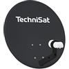 TechniSat TECHNITENNE 60 - Parabola satellitare per 2 utenti (Impianto satellitare digitale da 60 cm, Set completo composto da antenna con supporto per palo e LNB universale a doppia uscita) Antracite