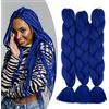 Gairyan Extension per Treccine Africane Extension Capelli Finti per Treccine Afro 60cm Ombre Kanekalon Treccia Capelli Sintetici Crochet Twist Jumbo Braids 3 Pezzi (Blu Zaffiro)
