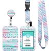COCHIE Porta Badge da Collo, Portabadge Collo Retrattile per Porta Badge Identificativo,Ufficio Scuola