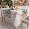 PETTI Artigiani Italiani - Tovaglia Natalizia Antimacchia Rettangolare Copritavolo Natalizio Cucina Disegno Soldatini Rosa X6 Posti (140x180 cm) 100% Made in Italy
