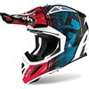 AIROH CASCO AVIATOR ACE KYBON BLUE/RED GLOSS L