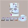 DOMORI SPA Kit 30 Pz Preparato per Cioccolata Calda Gusti Assortiti + 1 Tazza e 1 Piattino in Ceramica Domori