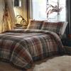 Dreams & Drapes Connolly - Set copripiumino in 100% cotone spazzolato, colore rosso, misura matrimoniale