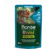 Monge Bwild Grain Free Sterilised Tonno Gamberetti Ortaggi busta gr 85. Alimento Per Gatti