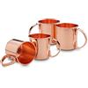 ECHTWERK set di bicchieri in rame, bicchieri in acciaio inox, set da cocktail, bicchieri da cocktail perfetti per gin, vodka, birra e bevande fredde, 4x bicchieri in rame da 450ml