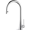 Newform - Miscelatore Ycon per cucina con bocca tonda girevole ed estraibile [Nickel spazzolato] - 64213.31.028