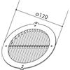 FABER Griglia Esterna Direzionale circolare Fissa, Ø 120 mm - 112.0157.303