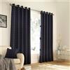 furn. Furn Ellis - Coppia di Tende con Occhielli, Motivo a Quadri, Poliestere, Marina Militare, 168 x 137cm (66 x 54 Inches)
