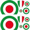 GamesMonkey Adesivi Stickers VESPA kit PIAGGIO VESPA BANDIERE ITALIA VINILE hd ET2 ET4 PX