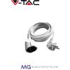 V-TAC Prolunga Lineare 3mt 2P + T Con Presa e Spina Shuko