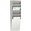 PAPERFLOW Portadepliant wall organizers - a 6 tasche A4 verticali - L23,6 x P8,3 x H71,2cm - Paperflow