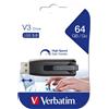 Verbatim - Usb 3.0 Superspeed Store'N'Go V3 Drive - Nero - 49174 - 64GB