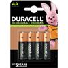 DURACELL Pile AA ricaricabili - 2500 mAh - Duracell Precharged - blister 4 pezzi