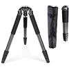 Rollei Rock Solid Alpha XL Mark III, 193cm Treppiede Fotocamera Carbonio Professionale Cavalletto Fotografico con Capacità di Carico di 40kg Tripod con Testa di Livellamento Nero per Videocamera DSLR