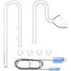 FZONE Kit per Tubi in Vetro con Giglio per Acquario Wasserlilien-Ablaufgarnitur Aquairum Glass (in&Outlet:13mm)