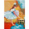 Biscottini Quadro su tela 52x72 cm | Quadro soggiorno pittura ad olio | Quadri ufficio e per la casa