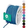 Halbach Seidenbänder Cordoncino di alta qualità (azzurro), larghezza 4 mm, lunghezza 25 m, prodotto in Germania e certificato Öko-Tex, cordoncino in raso lucido in acetato
