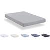 Todocama - Lenzuolo con angoli in microfibra spazzolata extra morbido. (Letto 80 x 190/200 cm, grigio chiaro)
