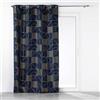 douceur d'intérieur, Tenda con occhielli (140 X 260 Cm) Lineor Marina/Oro, Poliestere Stampa Metallizzata