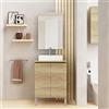 Baikal Mobile da bagno a 2 ante con gambe modulo bagno Misure: 60 cm (larghezza x altezza) x 46 cm (fondo). Mobile bagno montato 60 cm Nature