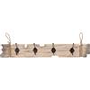Biscottini Appendiabiti da Parete Legno 80x13cm | Appendi Accappatoio Bagno con Ganci | Attaccapanni da Muro