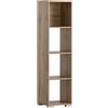 Schildmeyer Carlos 153705 - Libreria in legno derivato, finitura rustica in rovere, 36,3 x 33 x 142,7 cm