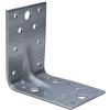Keple Squadretta di Giunzione 90mm con Сostola Rinforzata Angolo Staffe 90 90x90x65x2,5mm Zincato per Armadi di Legno Mobili Brace Shelf Supporter (Quantità da 2 pezzi)