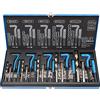 CCLIFE Kit di Riparazione della Filettatura, helicoil Set Filettatura Interna Manicotto Inserti 131 Pezzi M5 M6 M8 M10 M12