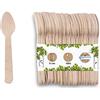 GREENBOX Cucchiaio da caffè ecologico, in legno, posate da espresso, cucchiaio in legno, posate usa e getta, posate biodegradabili e compostabili, 100 cucchiai usa e getta da 11 cm