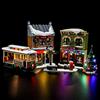 BRIKSMAX Kit di illuminazione a led per LEGO Icons Natale nella strada principale - Compatible with Lego 10308 Modello di blocchi predefiniti- Non includere il set Lego