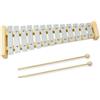 A-Star Xilofono Glockenspiel soprano a 13 note con tasti argentati e due fruste in legno - Diatonico 2 ottave da G5 a E6