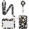 Vicloon Lanyard con Porta Badge, Porta Badge Retrattile, Bobina Clip Rigido, Cordino Stampato con Verticale et Orizzontale Per Identificativi, Chiavi, Fotocamera, Telefono Cellulare