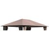 Quick Star Tetto di Ricambio per gazebo da Giardino 3x4m Grigio Beige