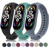 Wanme Cinturino per Xiaomi Smart Mi Band 7, 3Pezzi Silicone Sport Traspirante Cinturini di Ricambio per Xiaomi Mi Band 7,Blu Grigio+Verde Chiaro+Nero