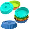 webake Stampo Furbo per Crostata 8 Pezzi Ø 12 cm Mini Stampo Tondo in Silicone per Torte Quiche Crostata Dolce Pasticceria