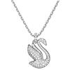 Swarovski Pendente Swarovski Iconic Swan, Cigno, Medio, Bianco, Placcato rodio